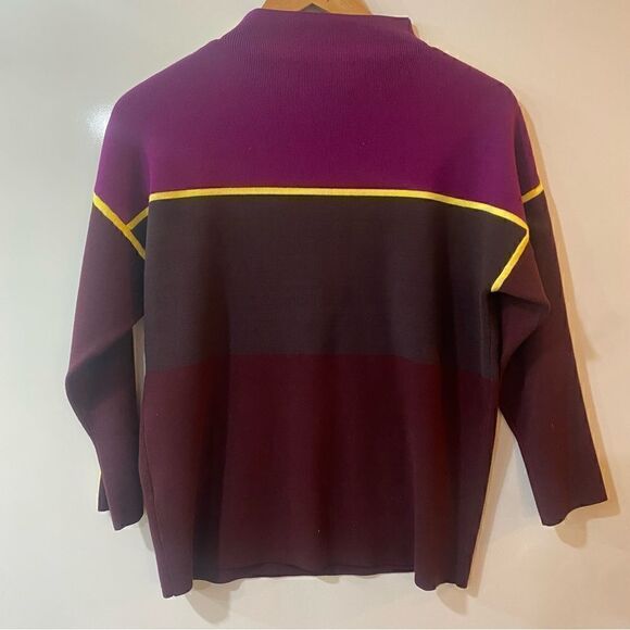 Victoria Beckham pullover purple knit mock neck sweater medium - Picture 12 of 12